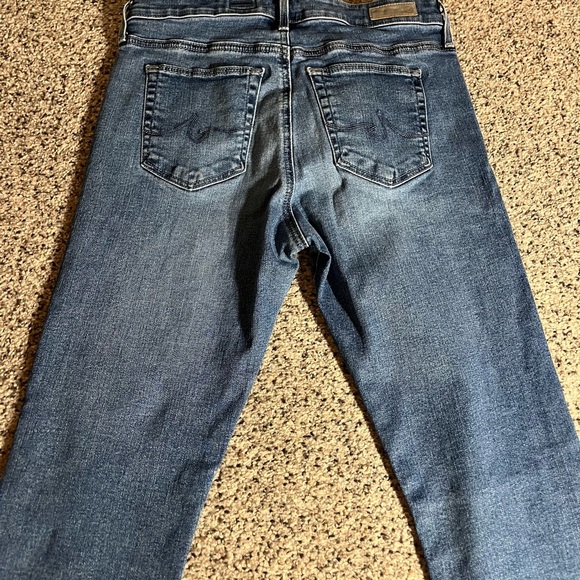 AG Adriano Goldschmied Women’s Blue The Farrah Skinny Ankle Cuff Slit Jeans 29 - Picture 14 of 16